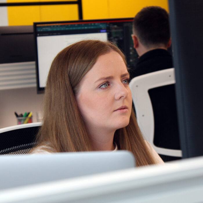 girl sitting at desk